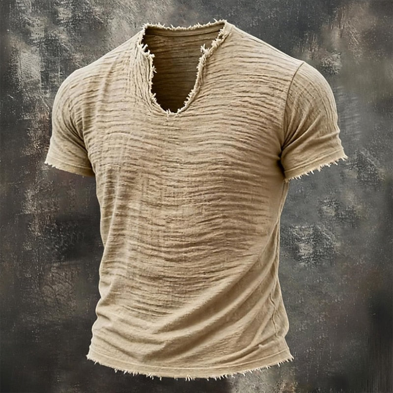 Pavel - Vintage V-neck T-shirt