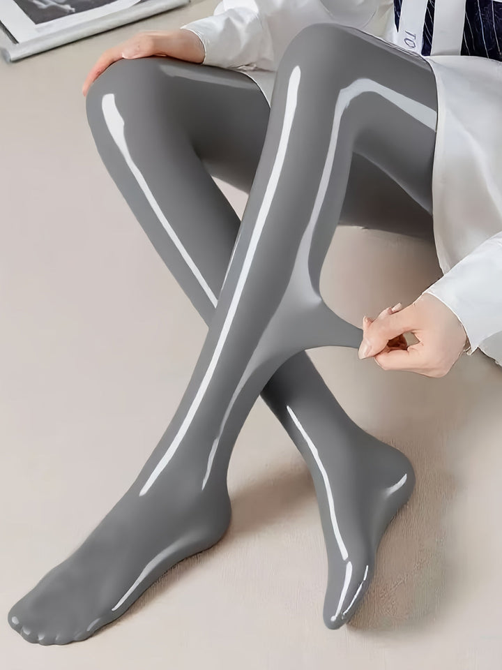 Bekah - High Shine Stretch Footed Tights