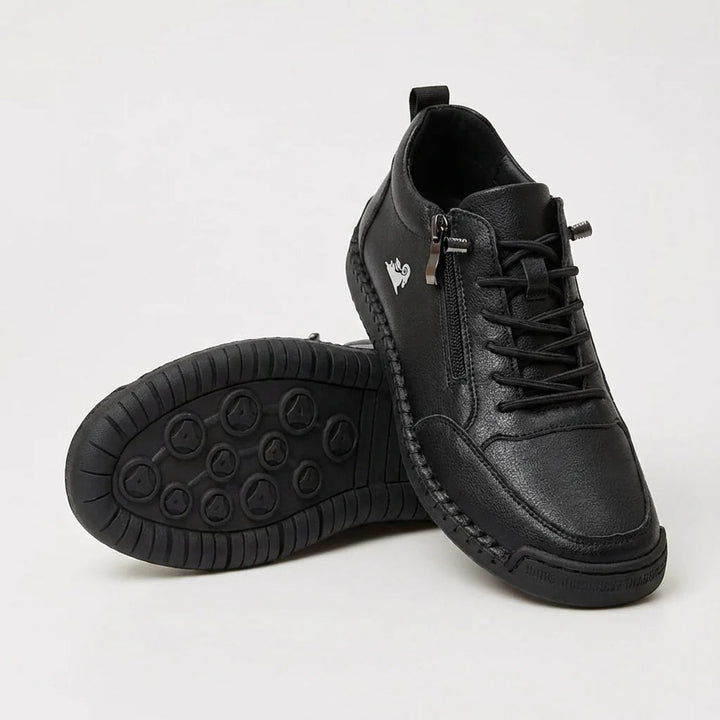Lovielle - Lace-Up Sneakers With Side Zipper