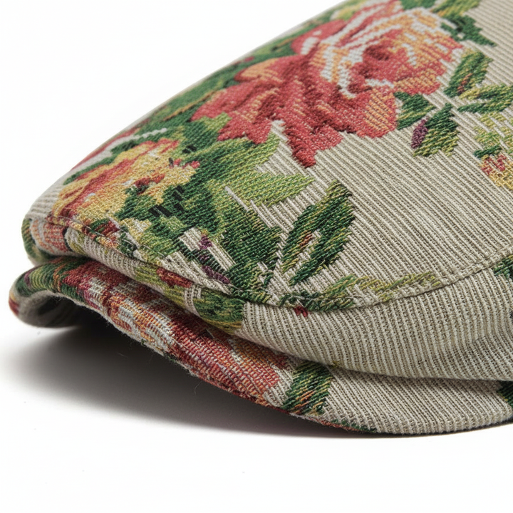 Sekou - Floral Woven Flat Cap