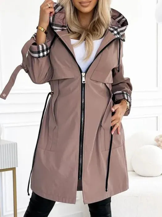 Liaa - Wind And Waterproof Hooded Trench Coat