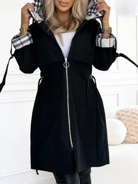 Liaa - Wind And Waterproof Hooded Trench Coat