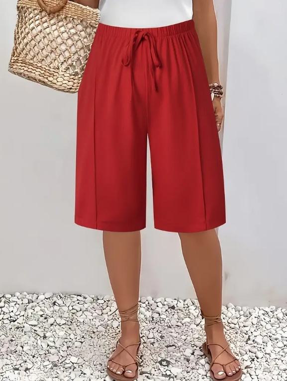 Piranda - Elegant Elastic Waist Shorts