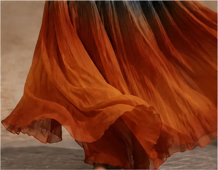 Naeela - Halter/V-neck Ombre Maxi Dress