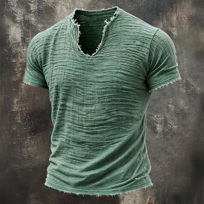 Pavel - Vintage V-neck T-shirt