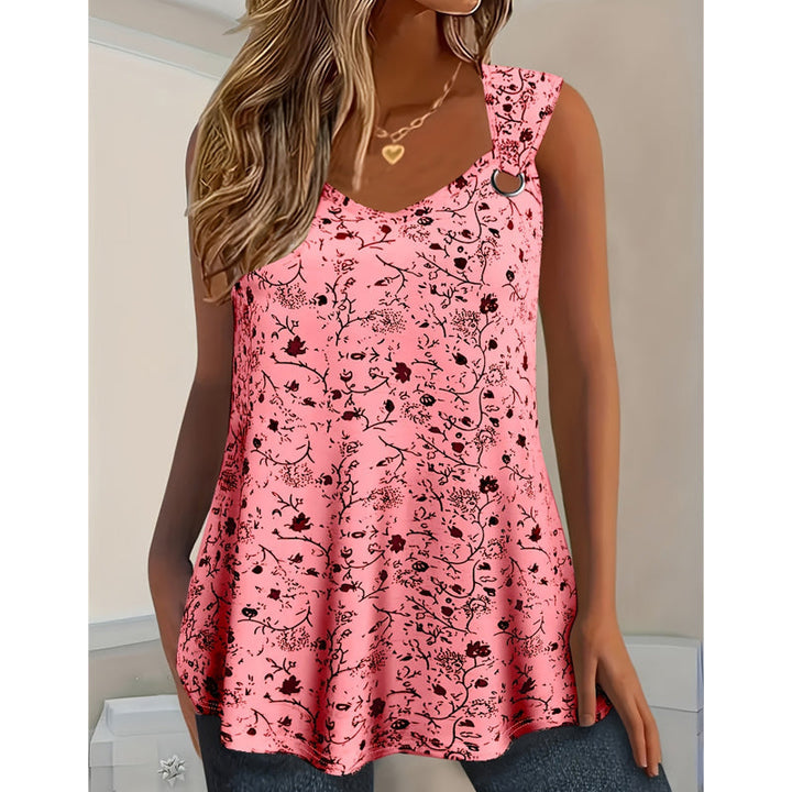 Kahina - Summer Tank Top With Floral Pattern