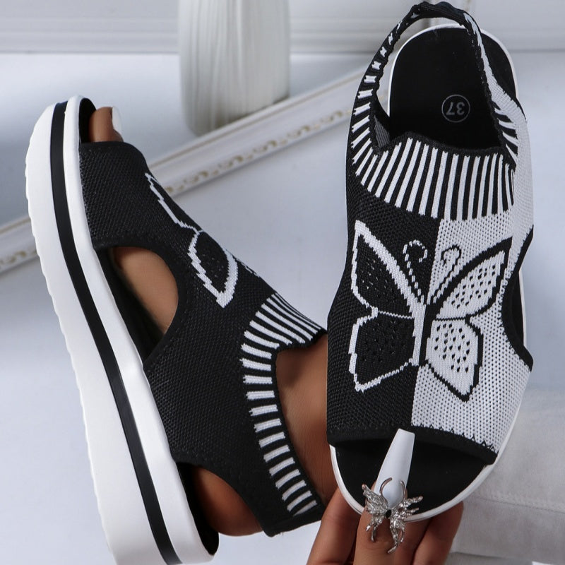 Lidijia - Open Toe Flat Sandals