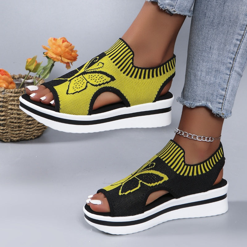 Lidijia - Open Toe Flat Sandals