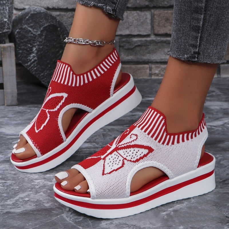 Lidijia - Open Toe Flat Sandals