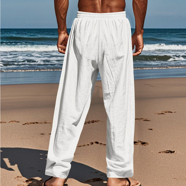 Devillier - Casual Linen Drawstring Pants