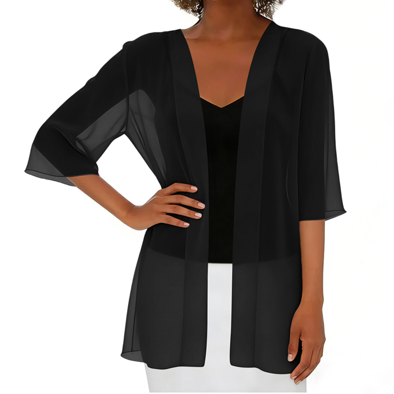 Paolaa - Lightweight Sheer Open Cardigan