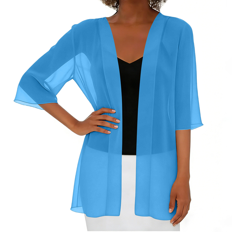 Paolaa - Lightweight Sheer Open Cardigan