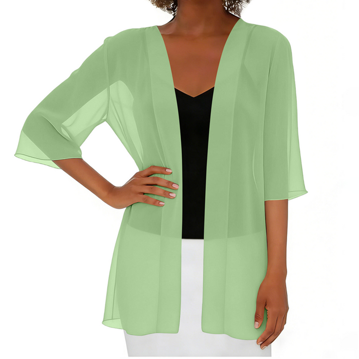 Paolaa - Lightweight Sheer Open Cardigan