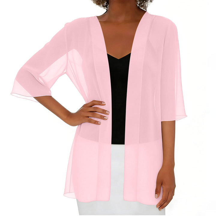Paolaa - Lightweight Sheer Open Cardigan