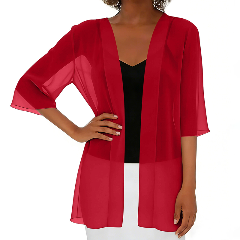 Paolaa - Lightweight Sheer Open Cardigan
