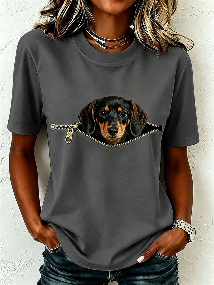 Earcy - Short Sleeve Dachshund T-shirt