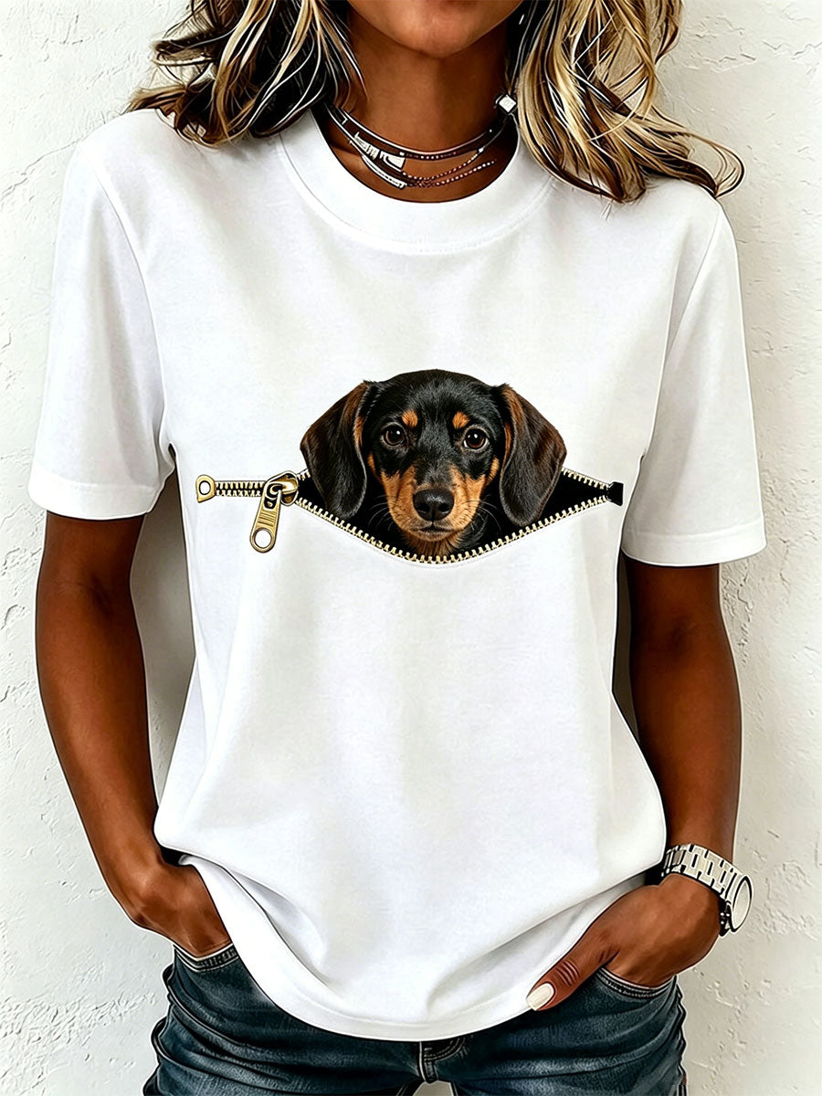 Earcy - Short Sleeve Dachshund T-shirt