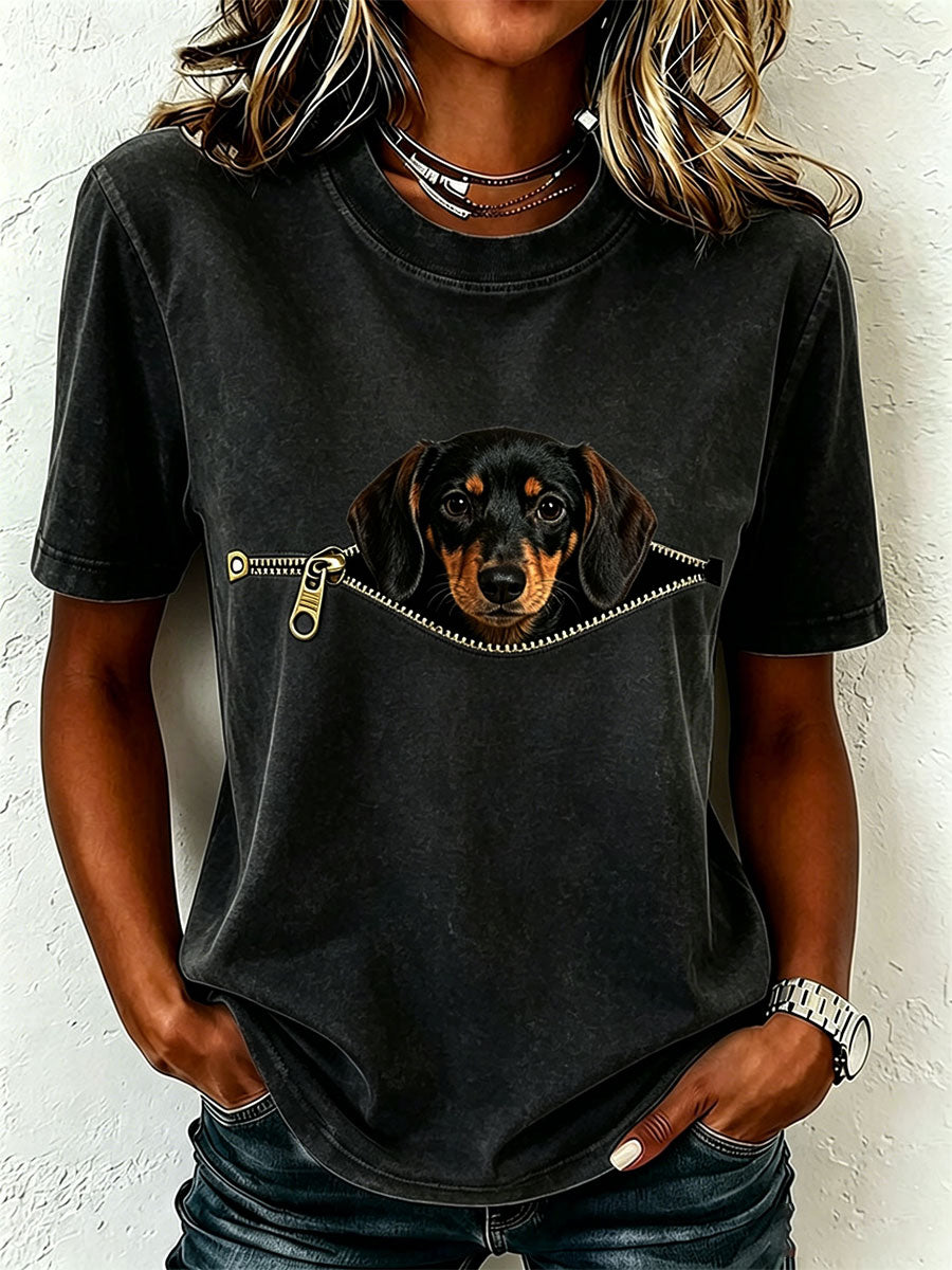 Earcy - Short Sleeve Dachshund T-shirt