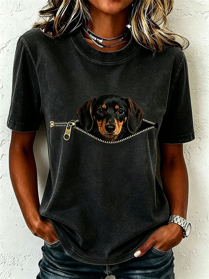 Earcy - Short Sleeve Dachshund T-shirt