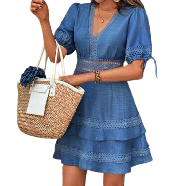 Jerzak - Multi Tiered Ruffles Lace Dress