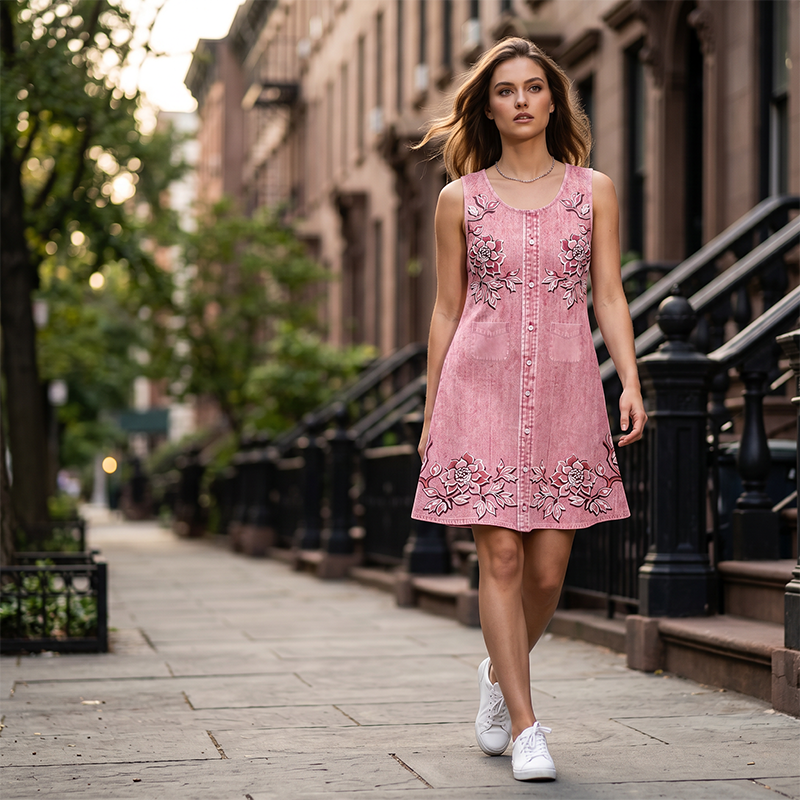Carien - Sleeveless Floral Dress