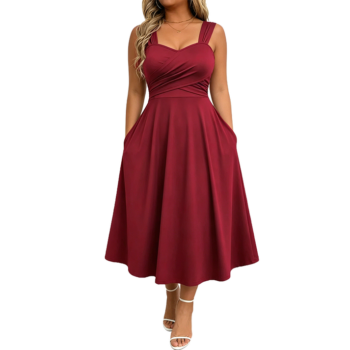 Katjaa - Elegant Sleeveless Dress With Pockets