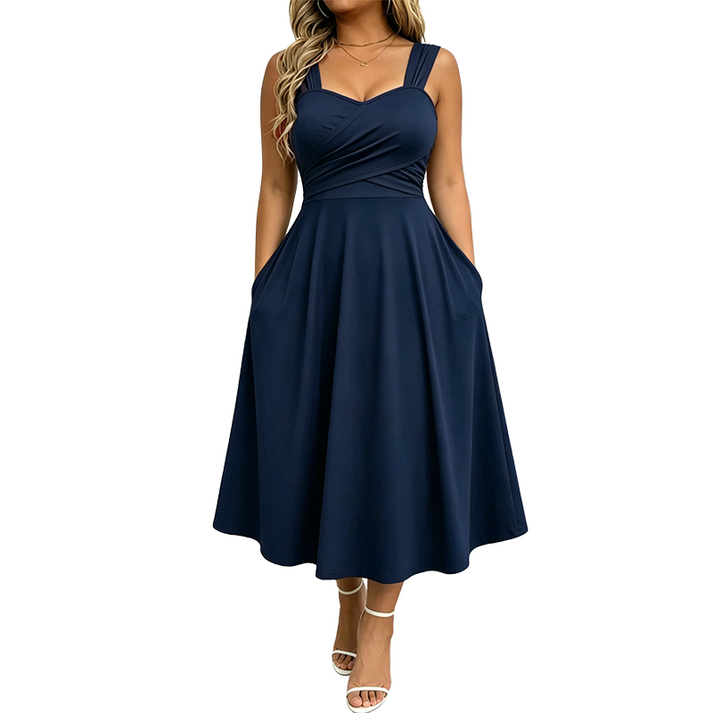 Katjaa - Elegant Sleeveless Dress With Pockets