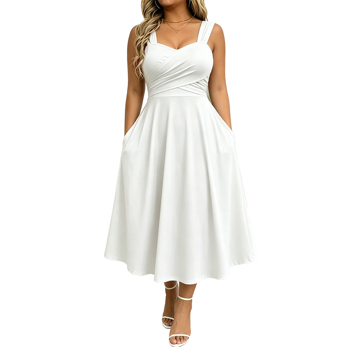 Katjaa - Elegant Sleeveless Dress With Pockets