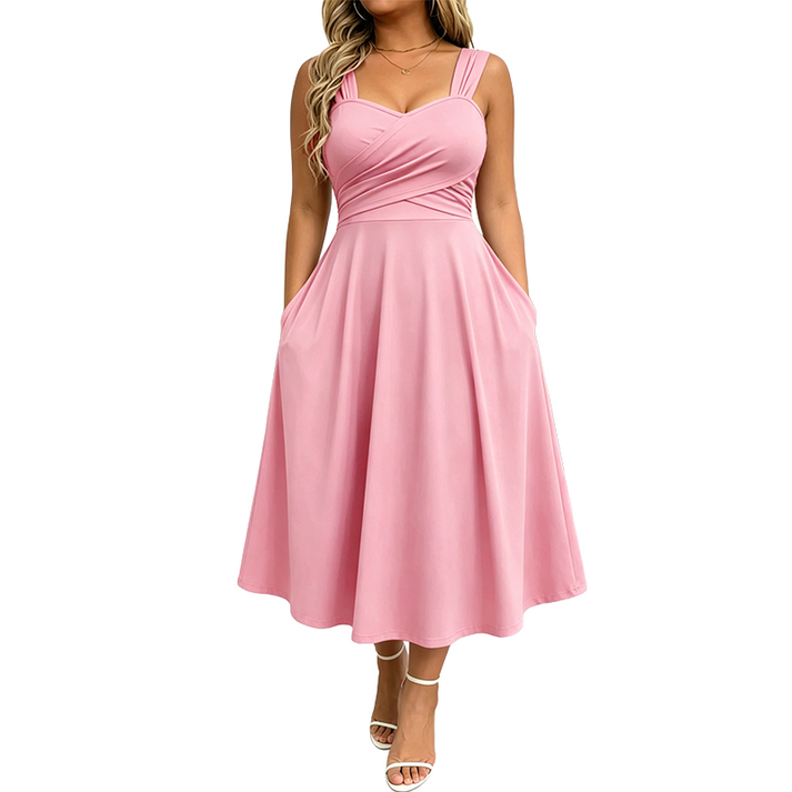 Katjaa - Elegant Sleeveless Dress With Pockets