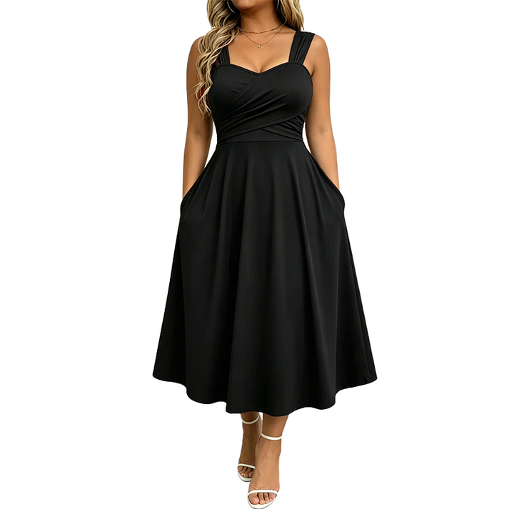 Katjaa - Elegant Sleeveless Dress With Pockets