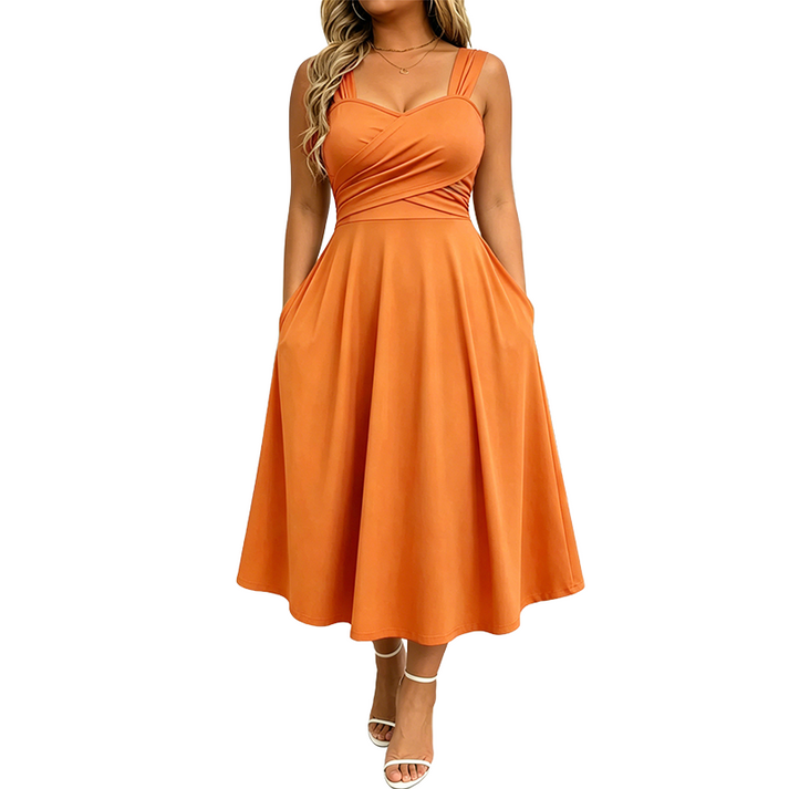 Katjaa - Elegant Sleeveless Dress With Pockets