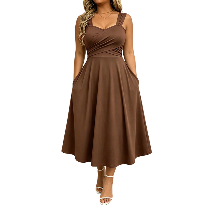 Katjaa - Elegant Sleeveless Dress With Pockets