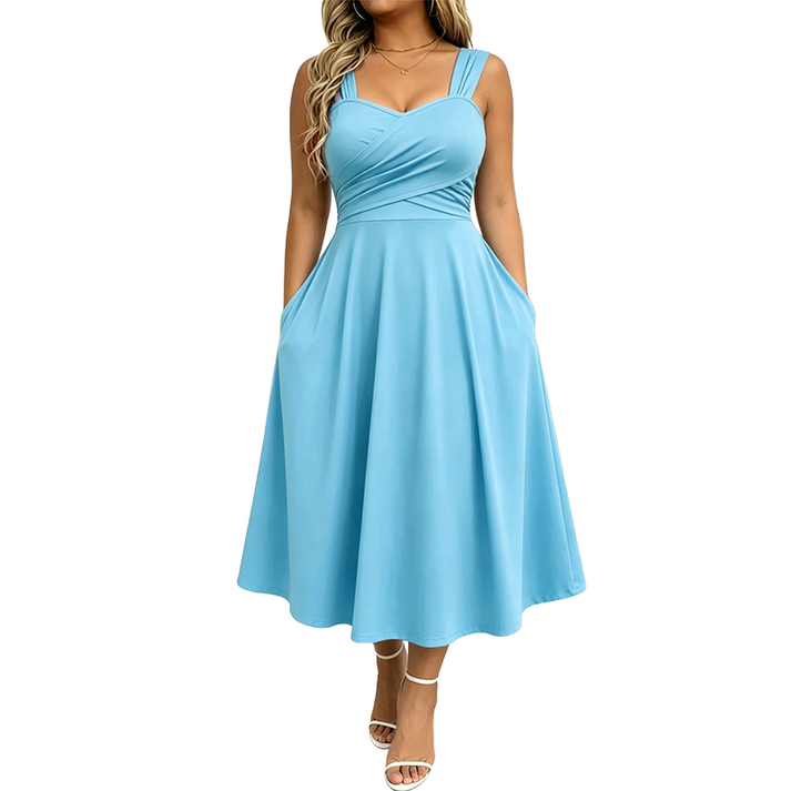 Katjaa - Elegant Sleeveless Dress With Pockets
