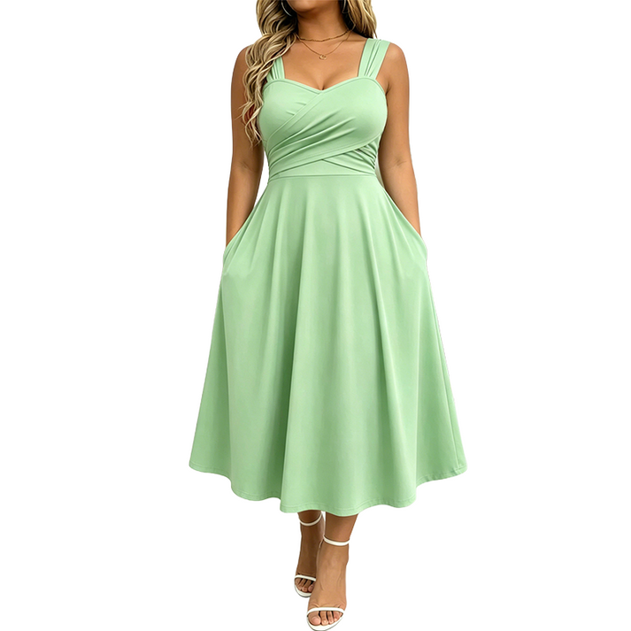 Katjaa - Elegant Sleeveless Dress With Pockets