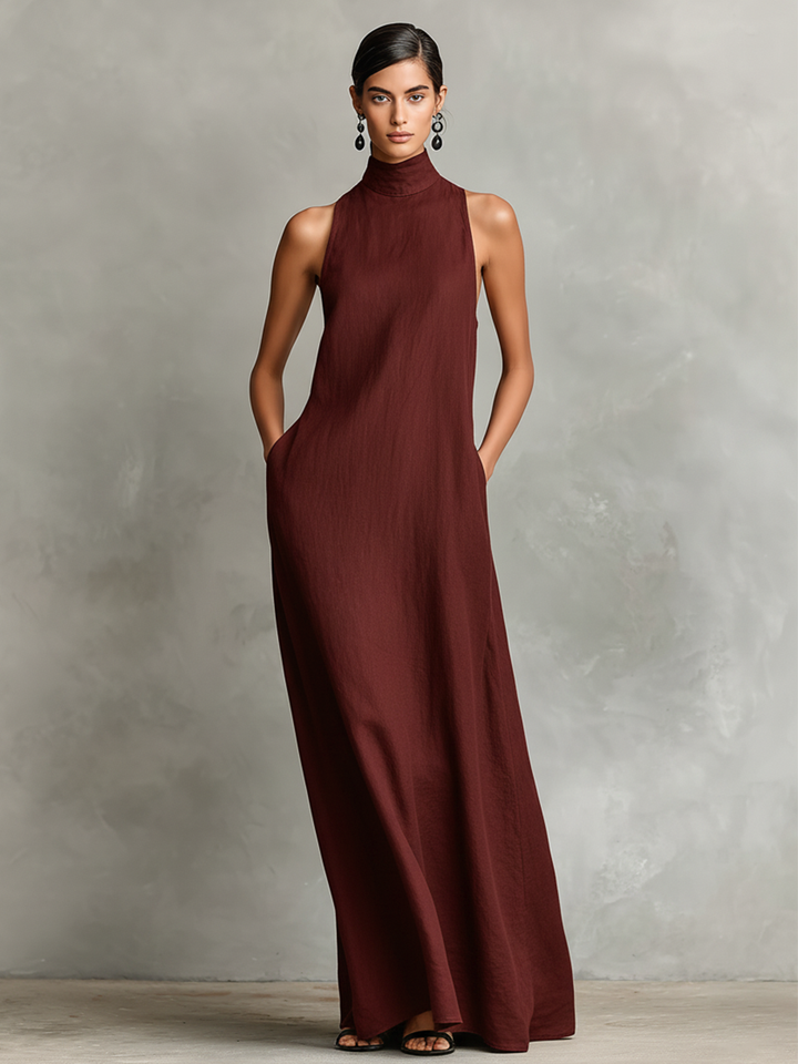 Imeria - Halter Neck Maxi Dress