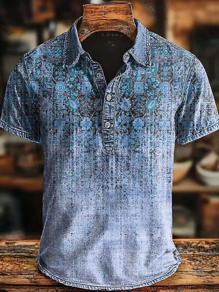Vishal - Retro Polo Shirt With Gradient