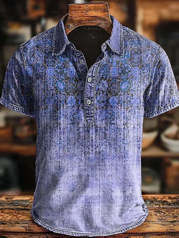 Vishal - Retro Polo Shirt With Gradient