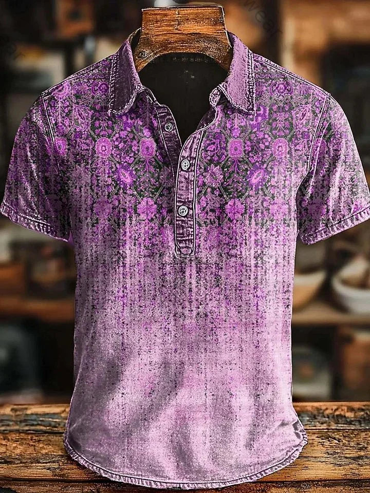 Vishal - Retro Polo Shirt With Gradient